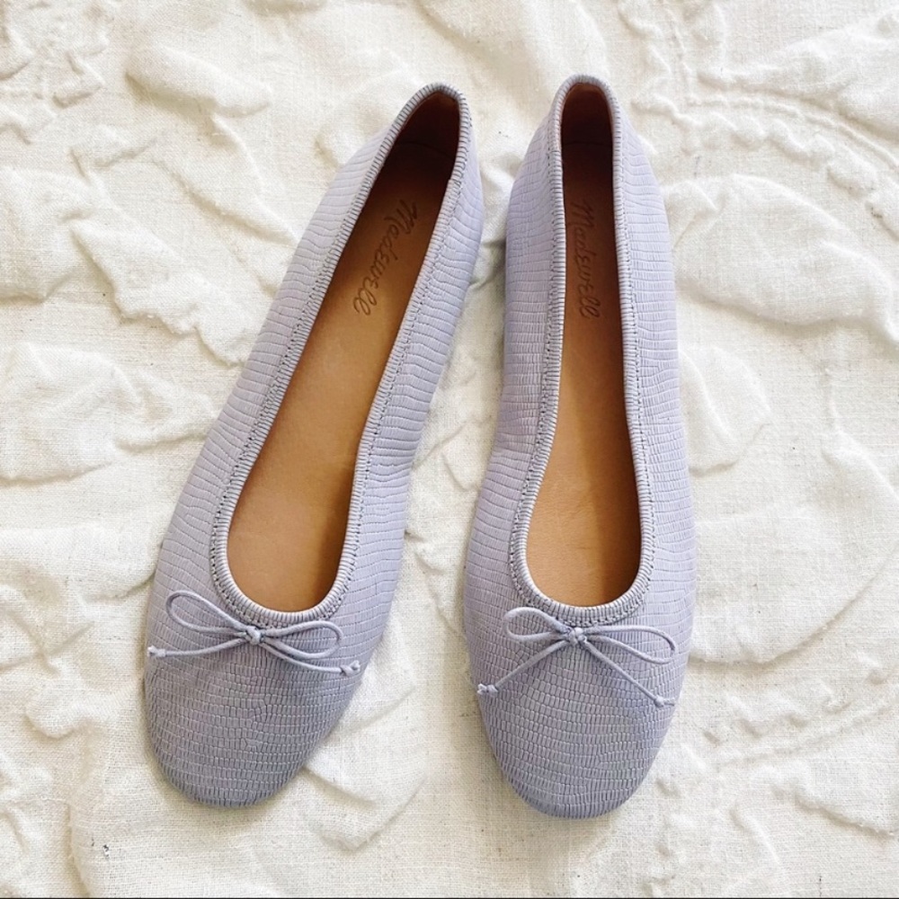 Madewell Light Gray Textured Ballet Flats - Picture 2 of 6
